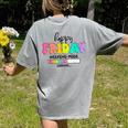 Happy Friyay Teacher School Friday Weekend Vibes Women's Comfort Colors T-Shirt Back Print Grey Happy Friyay Teacher School Friday Weekend Vibes Women's Comfort Colors T-Shirt Back Print Grey