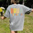 Happy Friyay Teacher Shirt Cute Teacher Fashion Bruh Fri-Yay Women's Comfort Colors T-Shirt Back Print Grey
