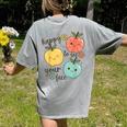 Happy To See Your Face Teacher Apple Women's Comfort Colors T-Shirt Back Print Grey Happy To See Your Face Teacher Apple Women's Comfort Colors T-Shirt Back Print Grey