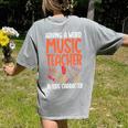 Having a Weird Music Teacher Builds Character Music Teacher Women's Comfort Colors T-Shirt Back Print Grey
