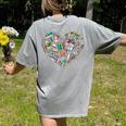 Heart Shape Art Teacher And Painting Sketching Artist Women's Comfort Colors T-Shirt Back Print Grey Heart Shape Art Teacher And Painting Sketching Artist Women's Comfort Colors T-Shirt Back Print Grey