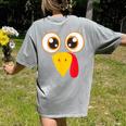 Hilarious Turkey Halloween Thanksgiving Teacher Nurse Women's Comfort Colors T-Shirt Back Print Grey Hilarious Turkey Halloween Thanksgiving Teacher Nurse Women's Comfort Colors T-Shirt Back Print Grey