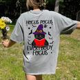 Hocus Pocus Everybody Focus Halloween Teacher For Men Women Women's Comfort Colors T-Shirt Back Print Grey Hocus Pocus Everybody Focus Halloween Teacher For Men Women Women's Comfort Colors T-Shirt Back Print Grey