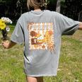 Humpty Dumpty Had A Great Fall Teacher Thanksgiving Autumn Women's Comfort Colors T-Shirt Back Print Grey