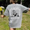 I'Ll Just Wait Until It's Quiet Halloween Teacher Mom Women's Comfort Colors T-Shirt Back Print Grey I'Ll Just Wait Until It's Quiet Halloween Teacher Mom Women's Comfort Colors T-Shirt Back Print Grey