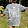 I'Ll Just Wait Until It's Quiet Teacher Men Women Women's Comfort Colors T-Shirt Back Print Grey I'Ll Just Wait Until It's Quiet Teacher Men Women Women's Comfort Colors T-Shirt Back Print Grey