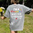 I'm A Paraprofessional What's Your Superpower Para Teacher Women's Comfort Colors T-Shirt Back Print Grey