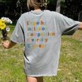 Inclusive Teacher Diversity Inclusion Empathy Teacher Team Women's Comfort Colors T-Shirt Back Print Grey