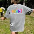 Infant Teacher Daycare Provider Childcare Teacher Women's Comfort Colors T-Shirt Back Print Grey