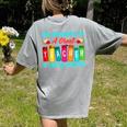 THE INFLUENCE OF A GREAT TEACHER IS NEVER ERASED Teaching For Men Women Girls Kids Women's Comfort Colors T-Shirt Back Print Grey