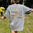 It's A Beautiful Day For Language Learning ESL Teacher ESOL Women's Comfort Colors T-Shirt Back Print Grey