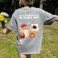 It's A Bootiful Day To Make Art Groovy Art Teacher Halloween Women's Comfort Colors T-Shirt Back Print Grey It's A Bootiful Day To Make Art Groovy Art Teacher Halloween Women's Comfort Colors T-Shirt Back Print Grey