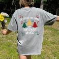 It's Never Too Early For Christmas Music Teacher Women's Comfort Colors T-Shirt Back Print Grey