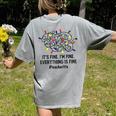 It's Fine I'm Fine Christmas Lights Teacher Xmas Women's Comfort Colors T-Shirt Back Print Grey It's Fine I'm Fine Christmas Lights Teacher Xmas Women's Comfort Colors T-Shirt Back Print Grey