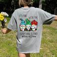 It's Fine We'Re Fine Gnome Pre-K Teacher Christmas Light For Men Women Women's Comfort Colors T-Shirt Back Print Grey