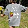 It's Fry Day Teacher Life Women's Comfort Colors T-Shirt Back Print Grey It's Fry Day Teacher Life Women's Comfort Colors T-Shirt Back Print Grey