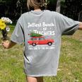 Jolliest Bunch Of Teachers This Side Of The Hallway Xmas PJ Women's Comfort Colors T-Shirt Back Print Grey Jolliest Bunch Of Teachers This Side Of The Hallway Xmas PJ Women's Comfort Colors T-Shirt Back Print Grey