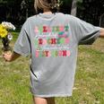 Jolliest Bunch Of Teachers This Side Of The Playground X-Mas Women's Comfort Colors T-Shirt Back Print Grey Jolliest Bunch Of Teachers This Side Of The Playground X-Mas Women's Comfort Colors T-Shirt Back Print Grey