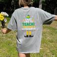 I Just Like To Teach Teaching My Favorite Christmas Teacher Women's Comfort Colors T-Shirt Back Print Grey I Just Like To Teach Teaching My Favorite Christmas Teacher Women's Comfort Colors T-Shirt Back Print Grey