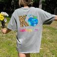 K Is For Kindergarten Teacher Tie Dye Back To School Kinder For Men Women Girls Kids Women's Comfort Colors T-Shirt Back Print Grey