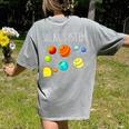 Kids Solar Systems Cute Planets Space Science Teacher School Women's Comfort Colors T-Shirt Back Print Grey Kids Solar Systems Cute Planets Space Science Teacher School Women's Comfort Colors T-Shirt Back Print Grey