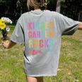 KINDERGARTEN ROCKS Teacher Crew Rock Star Kinder Team Women's Comfort Colors T-Shirt Back Print Grey KINDERGARTEN ROCKS Teacher Crew Rock Star Kinder Team Women's Comfort Colors T-Shirt Back Print Grey