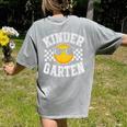 Kindergarten Teacher First Day Of Kinder Back To School Women's Comfort Colors T-Shirt Back Print Grey Kindergarten Teacher First Day Of Kinder Back To School Women's Comfort Colors T-Shirt Back Print Grey