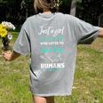 Kindergarten Teacher Shirt Humor Preschool Teacher Women's Comfort Colors T-Shirt Back Print Grey