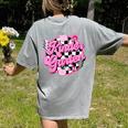 Kindergarten Teacher Women Checkered First Day Of School Women's Comfort Colors T-Shirt Back Print Grey Kindergarten Teacher Women Checkered First Day Of School Women's Comfort Colors T-Shirt Back Print Grey