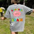 Kiss Your Brain Calm Mindset Teacher Kids Boys Girls Women Women's Comfort Colors T-Shirt Back Print Grey Kiss Your Brain Calm Mindset Teacher Kids Boys Girls Women Women's Comfort Colors T-Shirt Back Print Grey