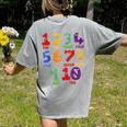 Learning Math Numbers Counting Back To School Teacher For Men Women Girls Kids Women's Comfort Colors T-Shirt Back Print Grey Learning Math Numbers Counting Back To School Teacher For Men Women Girls Kids Women's Comfort Colors T-Shirt Back Print Grey