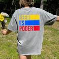 Leer Es Poder Colombian Spanish Teacher Maestra Colombia Women's Comfort Colors T-Shirt Back Print Grey