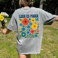Leer Es Poder Cute Floral Boho Spanish Teacher Reading Women's Comfort Colors T-Shirt Back Print Grey Leer Es Poder Cute Floral Boho Spanish Teacher Reading Women's Comfort Colors T-Shirt Back Print Grey