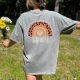 Leopard Rainbow Thankful Thanksgiving Teacher Women Kids Women's Comfort Colors T-Shirt Back Print Grey Leopard Rainbow Thankful Thanksgiving Teacher Women Kids Women's Comfort Colors T-Shirt Back Print Grey