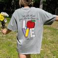 Let All That You Do Be Done In Love Christian Teacher Women's Comfort Colors T-Shirt Back Print Grey