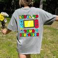 Level Up Your Education Gaming Inspired Teacher Gamers Women's Comfort Colors T-Shirt Back Print Grey