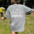 Life Happens Visuals Help Special Education Teacher Aide Men Women Women's Comfort Colors T-Shirt Back Print Grey