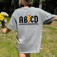 Lightning Pencil Rock'n Roll ABCD Teacher Back To School Kid Women's Comfort Colors T-Shirt Back Print Grey Lightning Pencil Rock'n Roll ABCD Teacher Back To School Kid Women's Comfort Colors T-Shirt Back Print Grey