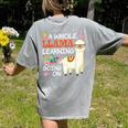 Llama Learning T Shirt Teachers Students Alpaca Lovers Women's Comfort Colors T-Shirt Back Print Grey
