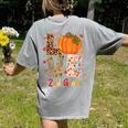Love 2nd Grade Happy Fall Thanksgiving For 2nd Teacher For Men Women Girls Kids Women's Comfort Colors T-Shirt Back Print Grey Love 2nd Grade Happy Fall Thanksgiving For 2nd Teacher For Men Women Girls Kids Women's Comfort Colors T-Shirt Back Print Grey