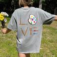 Love Art For Artist Art Teacher Women's Comfort Colors T-Shirt Back Print Grey Love Art For Artist Art Teacher Women's Comfort Colors T-Shirt Back Print Grey