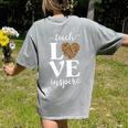 Love Leopard Print Teacher Cheetah School Inspire Teach Women's Comfort Colors T-Shirt Back Print Grey Love Leopard Print Teacher Cheetah School Inspire Teach Women's Comfort Colors T-Shirt Back Print Grey