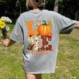 Love Preschool Teacher Turkey Thanksgiving Autumn Fall Women's Comfort Colors T-Shirt Back Print Grey Love Preschool Teacher Turkey Thanksgiving Autumn Fall Women's Comfort Colors T-Shirt Back Print Grey