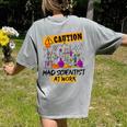 Mad Scientist Halloween Costume Science Teacher Women's Comfort Colors T-Shirt Back Print Grey Mad Scientist Halloween Costume Science Teacher Women's Comfort Colors T-Shirt Back Print Grey