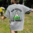 Mad Scientist Science Teacher Halloween Costume Teen Girls Women's Comfort Colors T-Shirt Back Print Grey Mad Scientist Science Teacher Halloween Costume Teen Girls Women's Comfort Colors T-Shirt Back Print Grey