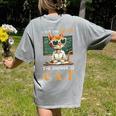 I Did The Math The Answer Is Cats Math Cat Teacher Women's Comfort Colors T-Shirt Back Print Grey