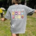 Math Is My Jam And I'm Here To Spread It Math Teacher Women's Comfort Colors T-Shirt Back Print Grey Math Is My Jam And I'm Here To Spread It Math Teacher Women's Comfort Colors T-Shirt Back Print Grey