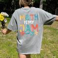 Math Is My Jam School Mathematics Women Men Math Teacher Women's Comfort Colors T-Shirt Back Print Grey Math Is My Jam School Mathematics Women Men Math Teacher Women's Comfort Colors T-Shirt Back Print Grey