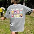 Math Is My Jam And Im Here To Spread It Math Teacher Women's Comfort Colors T-Shirt Back Print Grey Math Is My Jam And Im Here To Spread It Math Teacher Women's Comfort Colors T-Shirt Back Print Grey