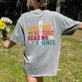 Math Language History Reading Science Music Teacher Women's Comfort Colors T-Shirt Back Print Grey